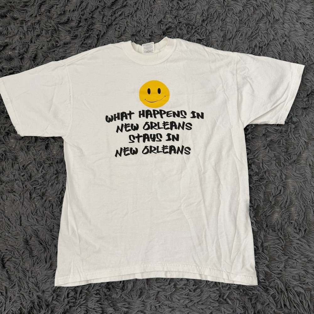 Vintage New Orleans Mardi Gras Funny Shirt Men's Size Large 90s Humor Shirt